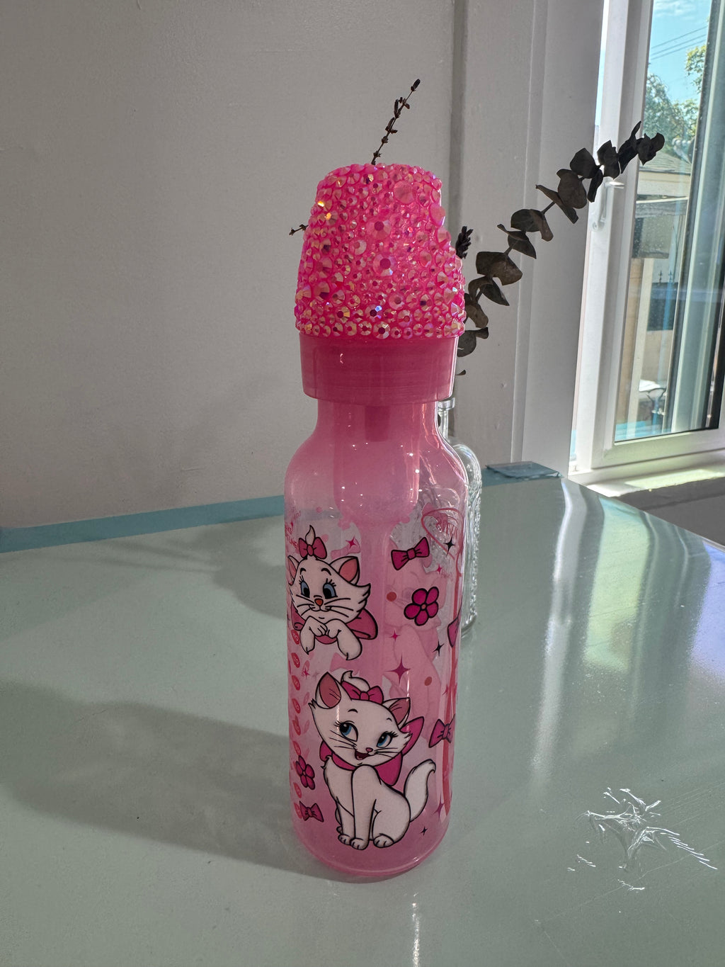 Cute coquette kitty pink bottle