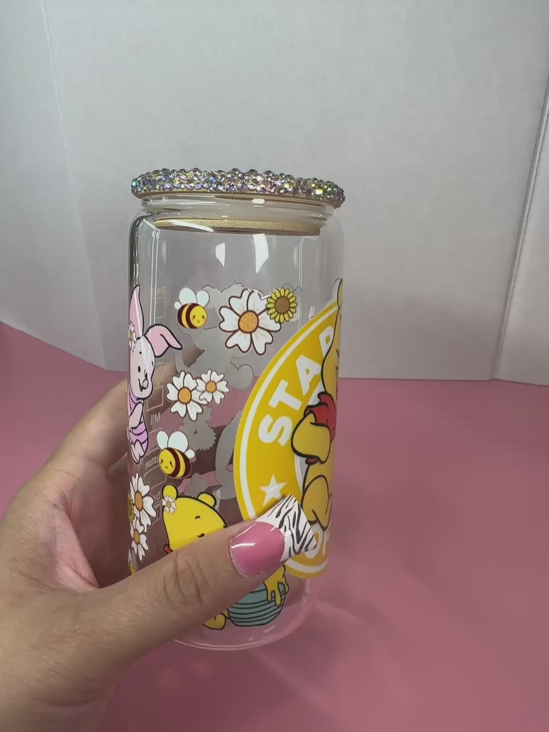 Honey bear glass tumbler